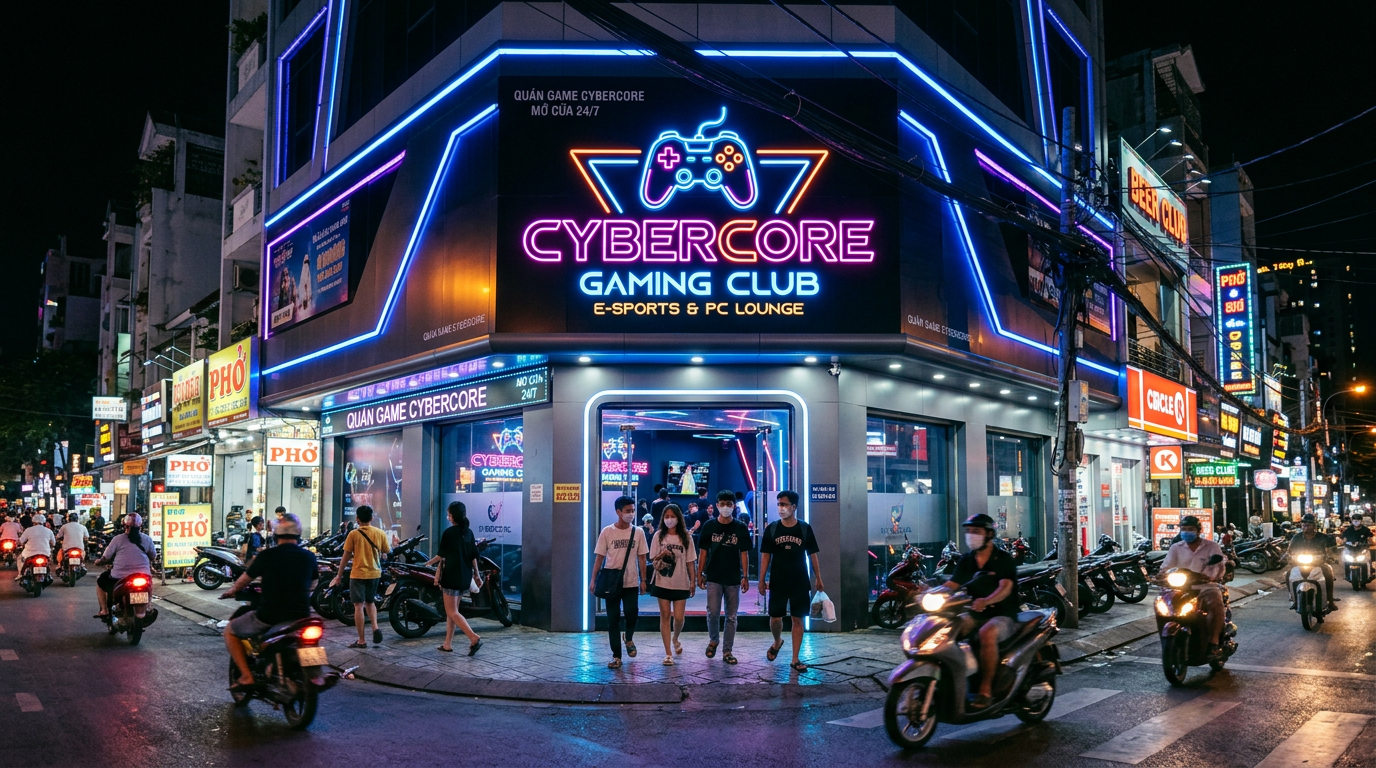 Mặt tiền ban đêm